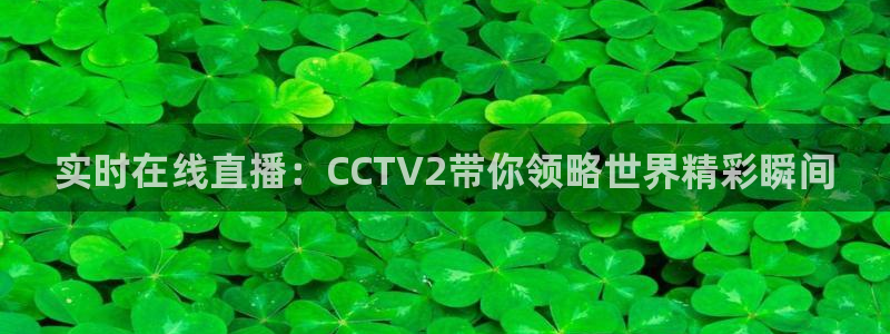 jrs极速免费体育直播：实时在线直播：CCTV2带你领略世界精彩瞬间